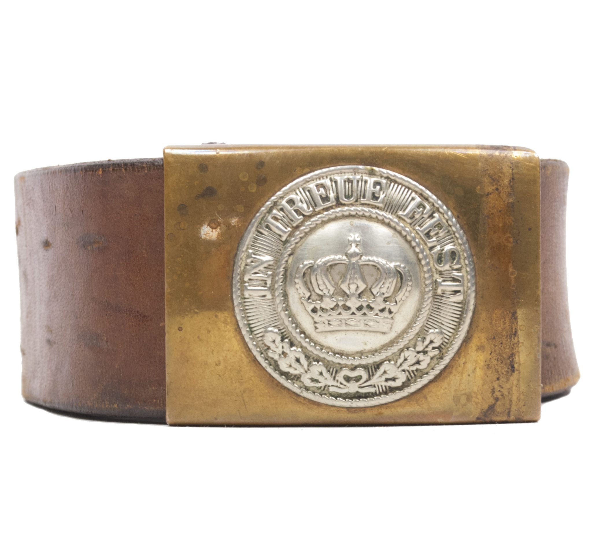 German WWI Bavaria belt buckle + belt (2) German WWI Bavaria belt buckle + belt