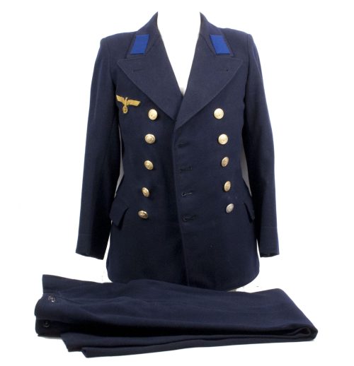 Kriegsmarine (KM) dark blue collani + trousers