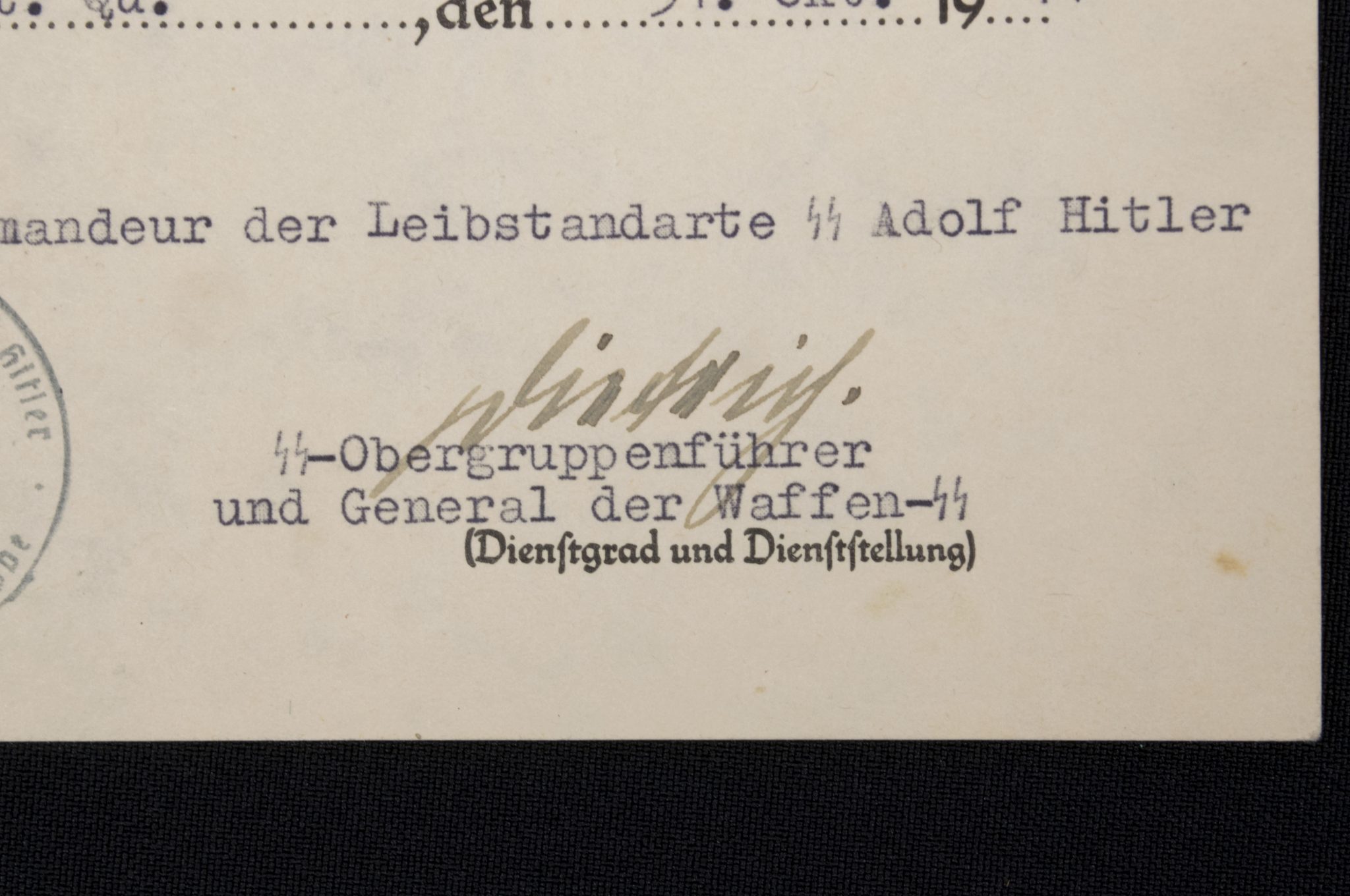 Leibstandarte-SS Adolf Hitler (LSSAH) group with TWO Sepp Dietrich autographs - RARE - Image 11