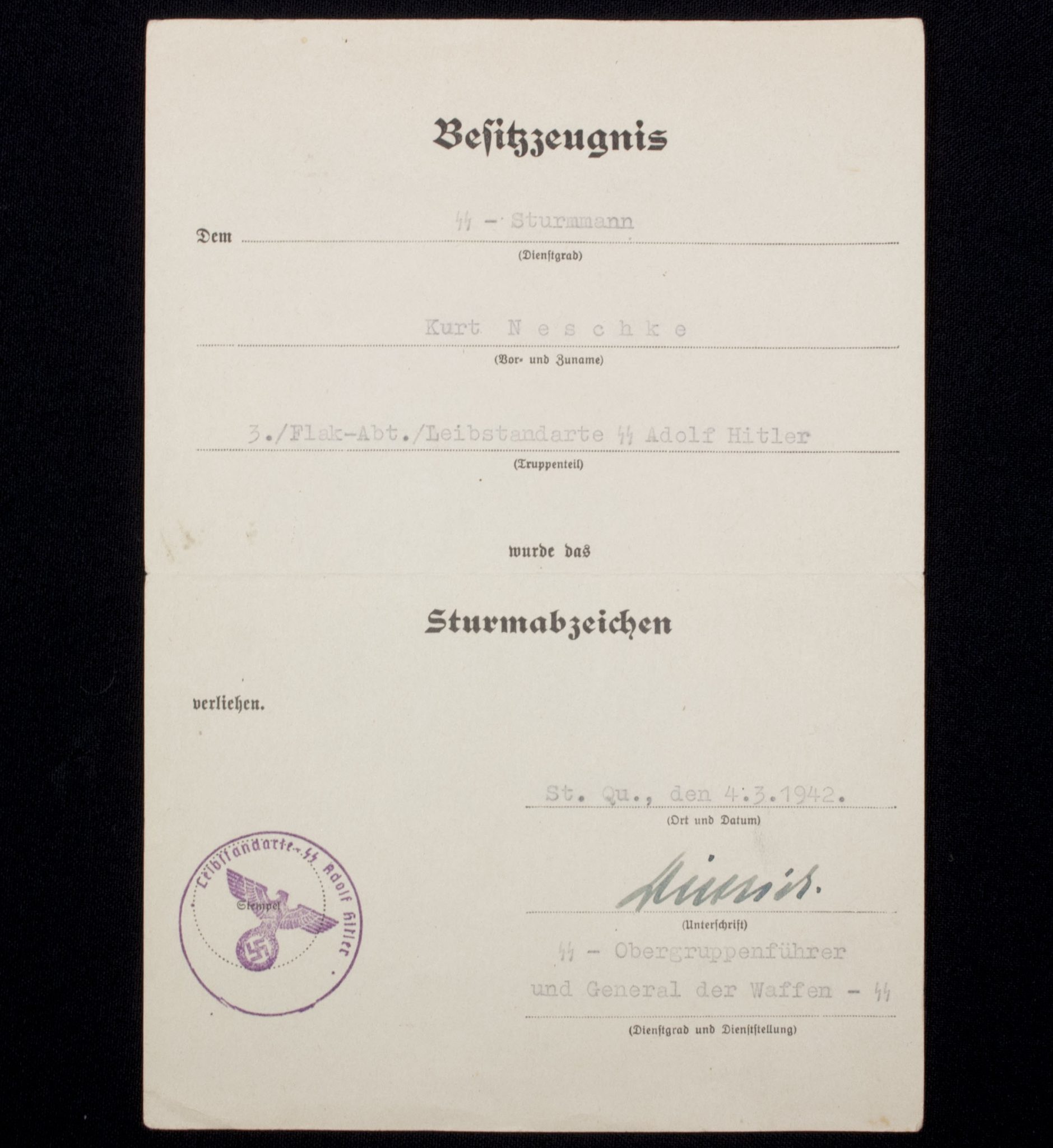 Leibstandarte-SS Adolf Hitler (LSSAH) group with TWO Sepp Dietrich autographs - RARE - Image 13