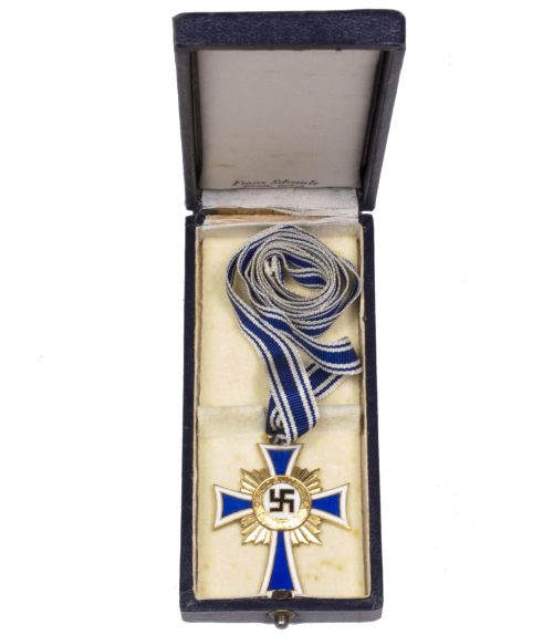 Mutterkreuz Motherscross gold in case (Maker Franz Scheurle Schwab. Gmünd)