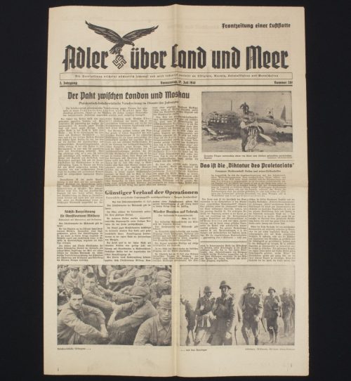 (Newspaper) Frontzeitung einder Luftflotte - Adler über Land und Meer - No. 261 - 17. Juli 1941