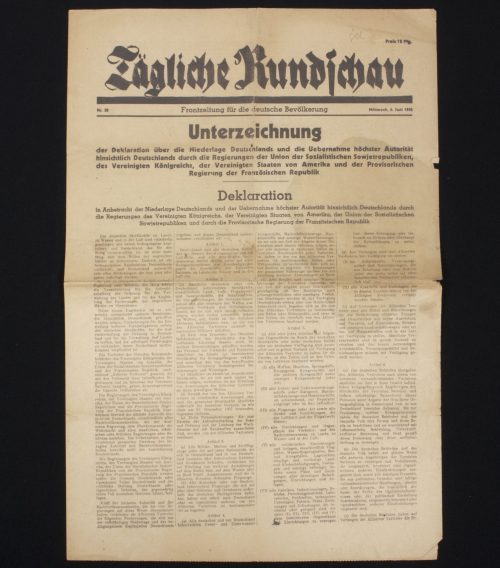 (Newspaper) Tägliche Rundschau - Frontzeitung für die Deutsche Bevölkerung - 6 Juni 1945