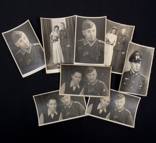 (Photo) Eight portrait photo's of the same Wehrmacht (Heer) Soldier