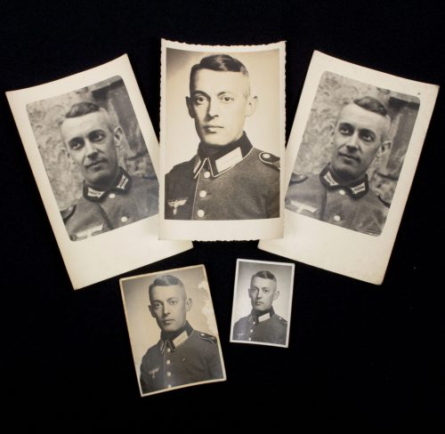 (Photo) Five portrait photo's of the same Wehrmacht (Heer) Soldier