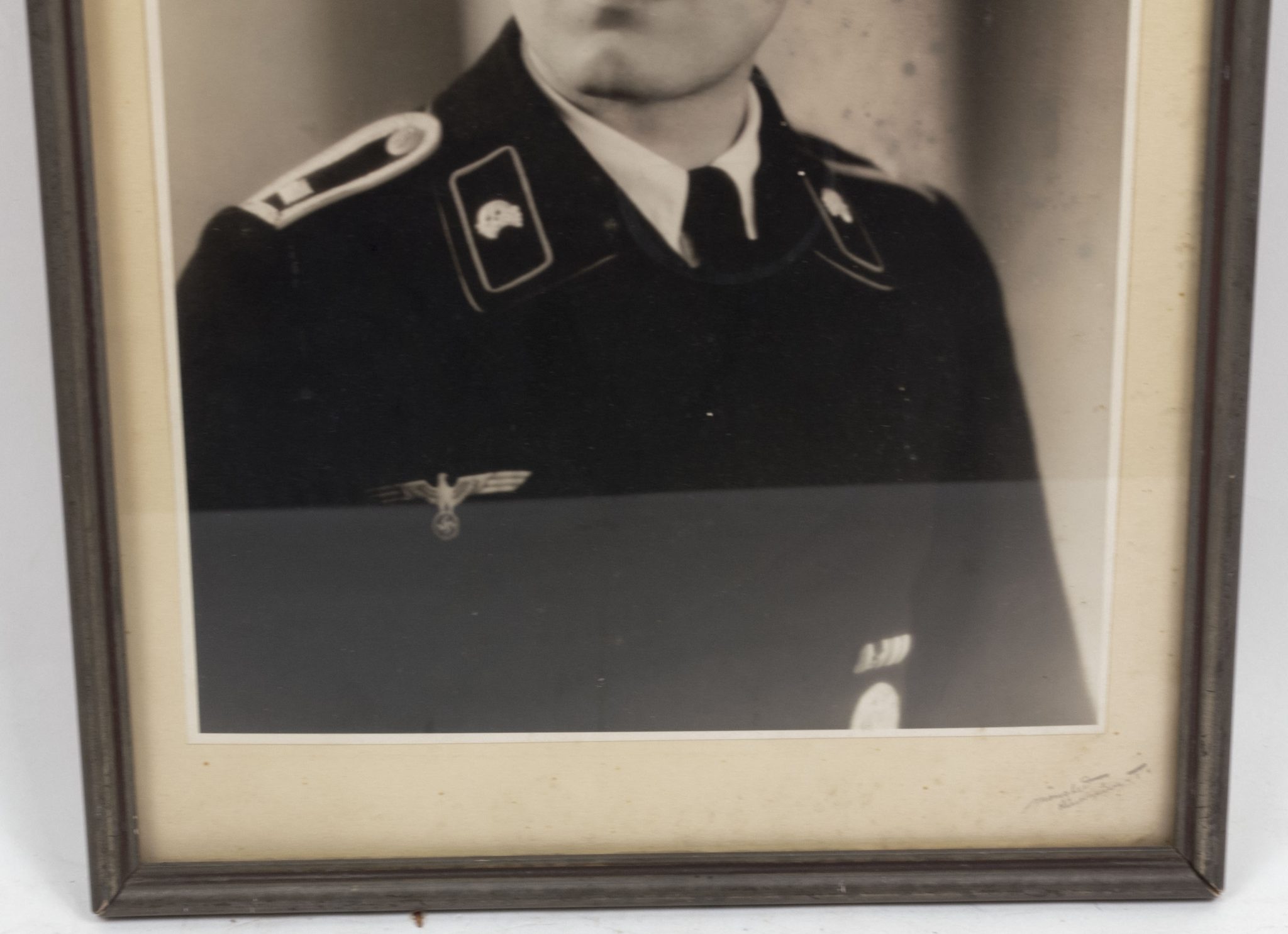 (Photo) Large framed Panzer portrait (36 x 29 cm)