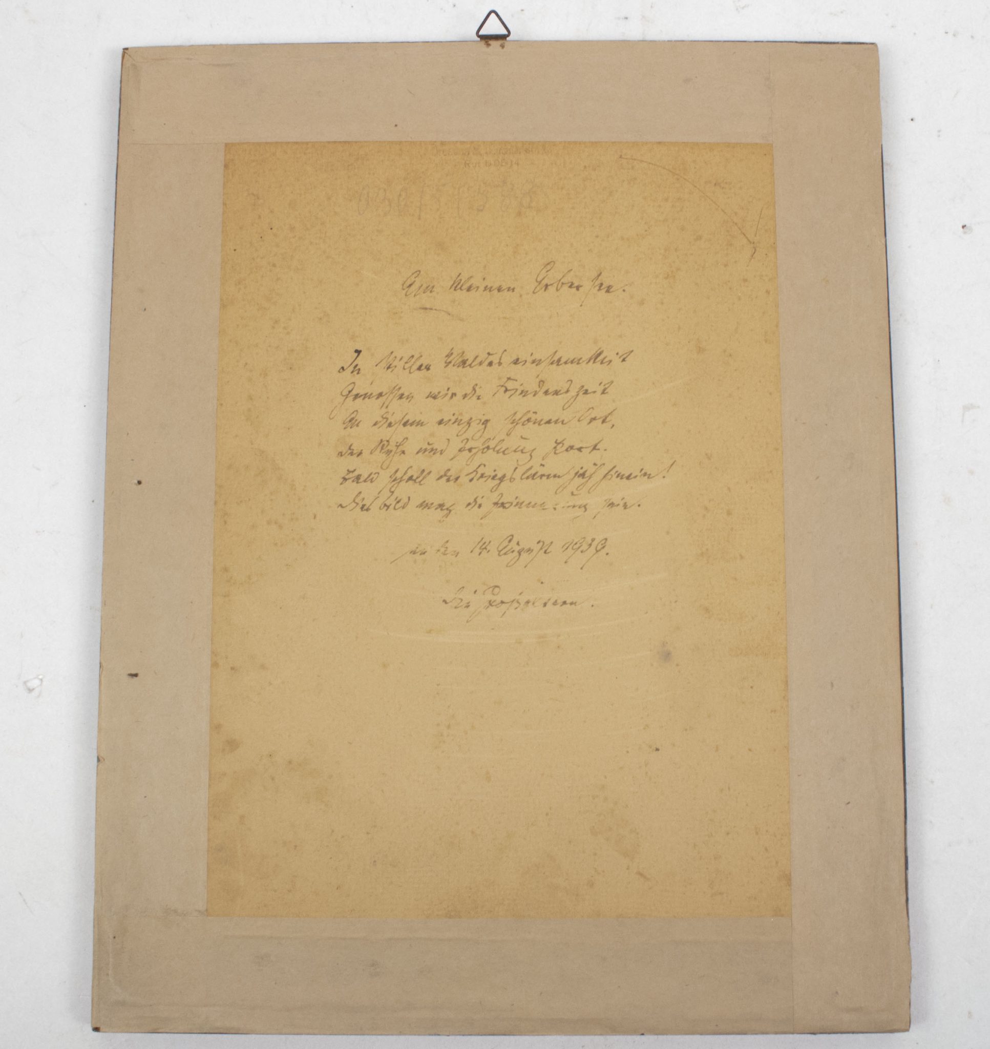 (Photo) Large framed Panzer portrait (36 x 29 cm)