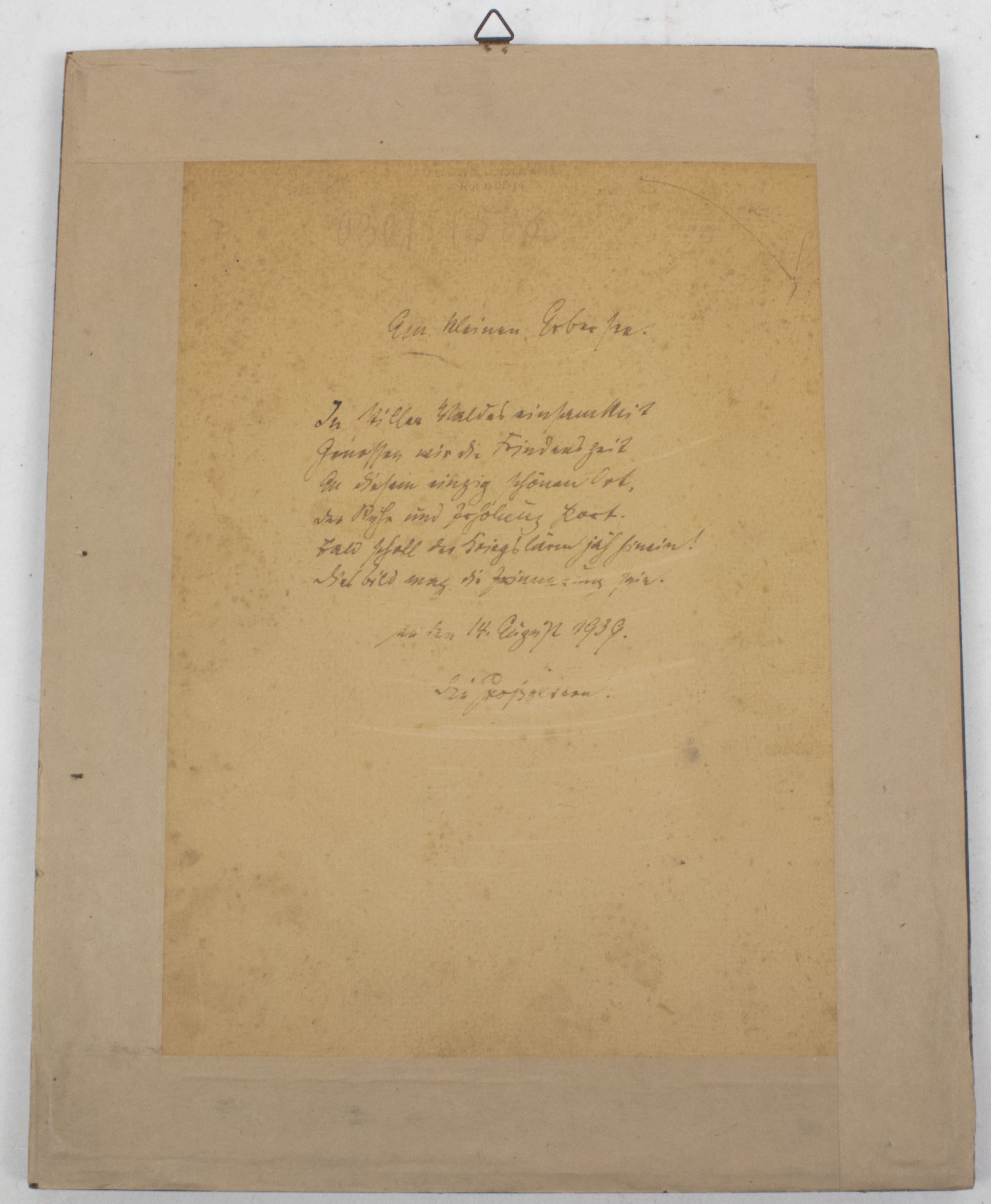 (Photo) Large framed Panzer portrait (36 x 29 cm)