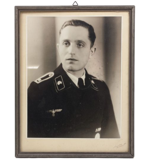 (Photo) Large framed Panzer portrait (36 x 29 cm)
