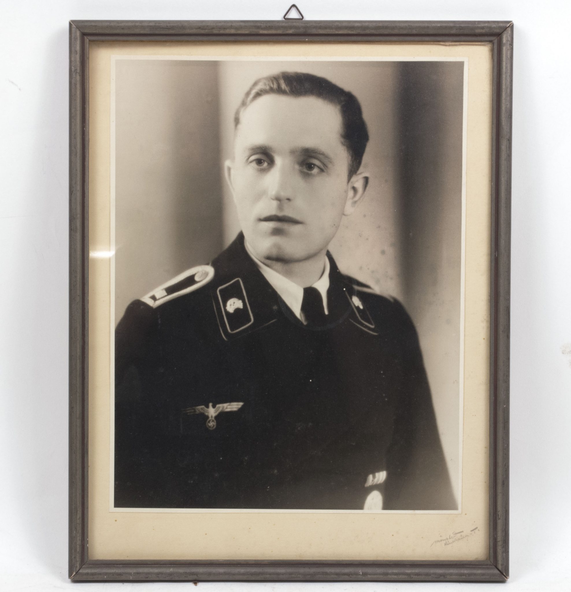 (Photo) Large framed Panzer portrait (36 x 29 cm) (7) (Photo) Large framed Panzer portrait (36 x 29 cm)