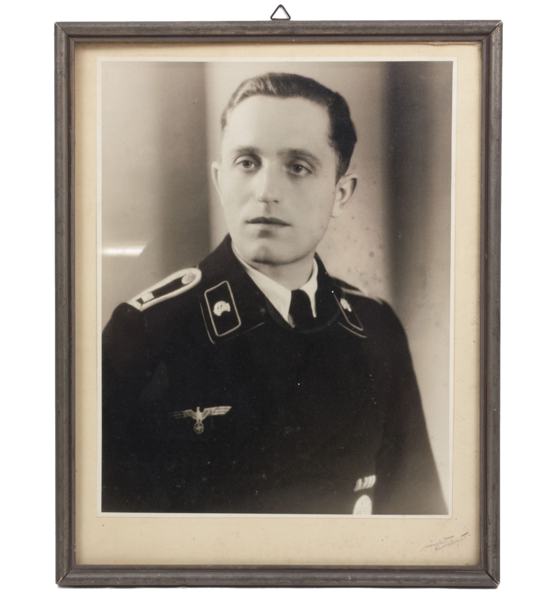 (Photo) Large framed Panzer portrait (36 x 29 cm)