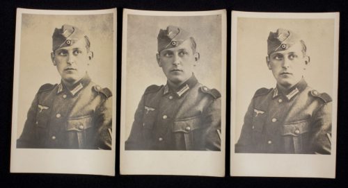 (Photo) Three portrait photo's of the same Wehrmacht (Heer) Soldier