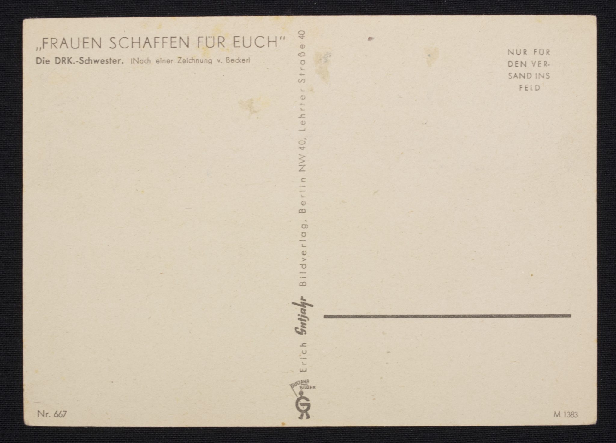 (Postcard) Deutschen Roten kreuz (DRK) Frauen schaffefn für Euch