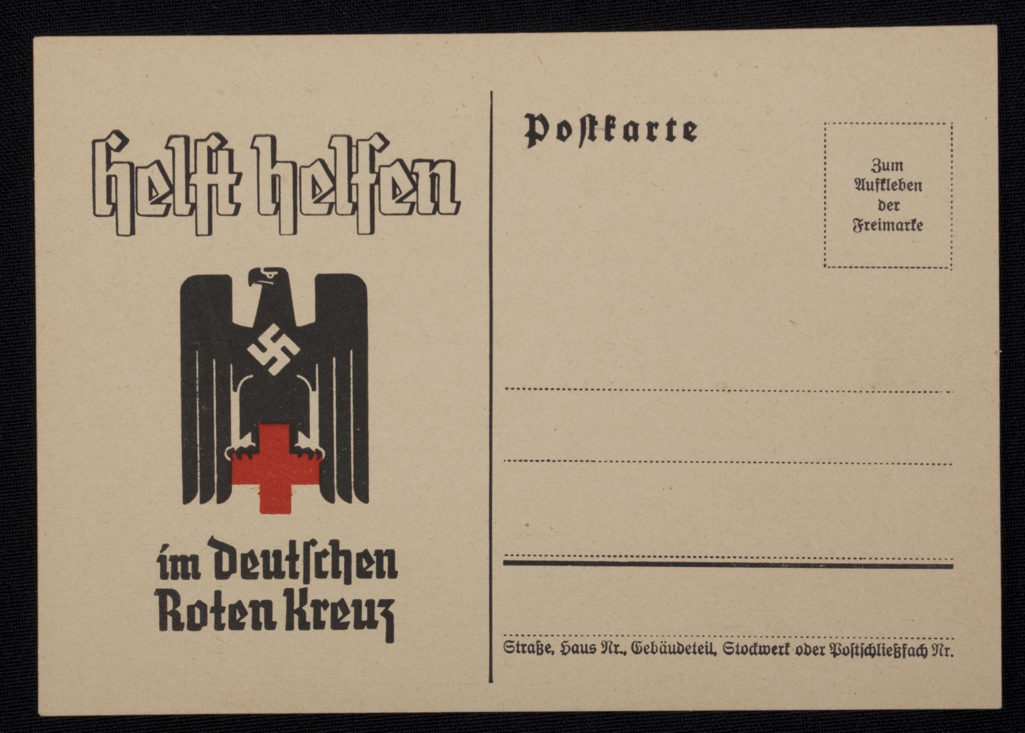 (Postcard) Deutschen Roten kreuz (DRK) "Helft Helfen"