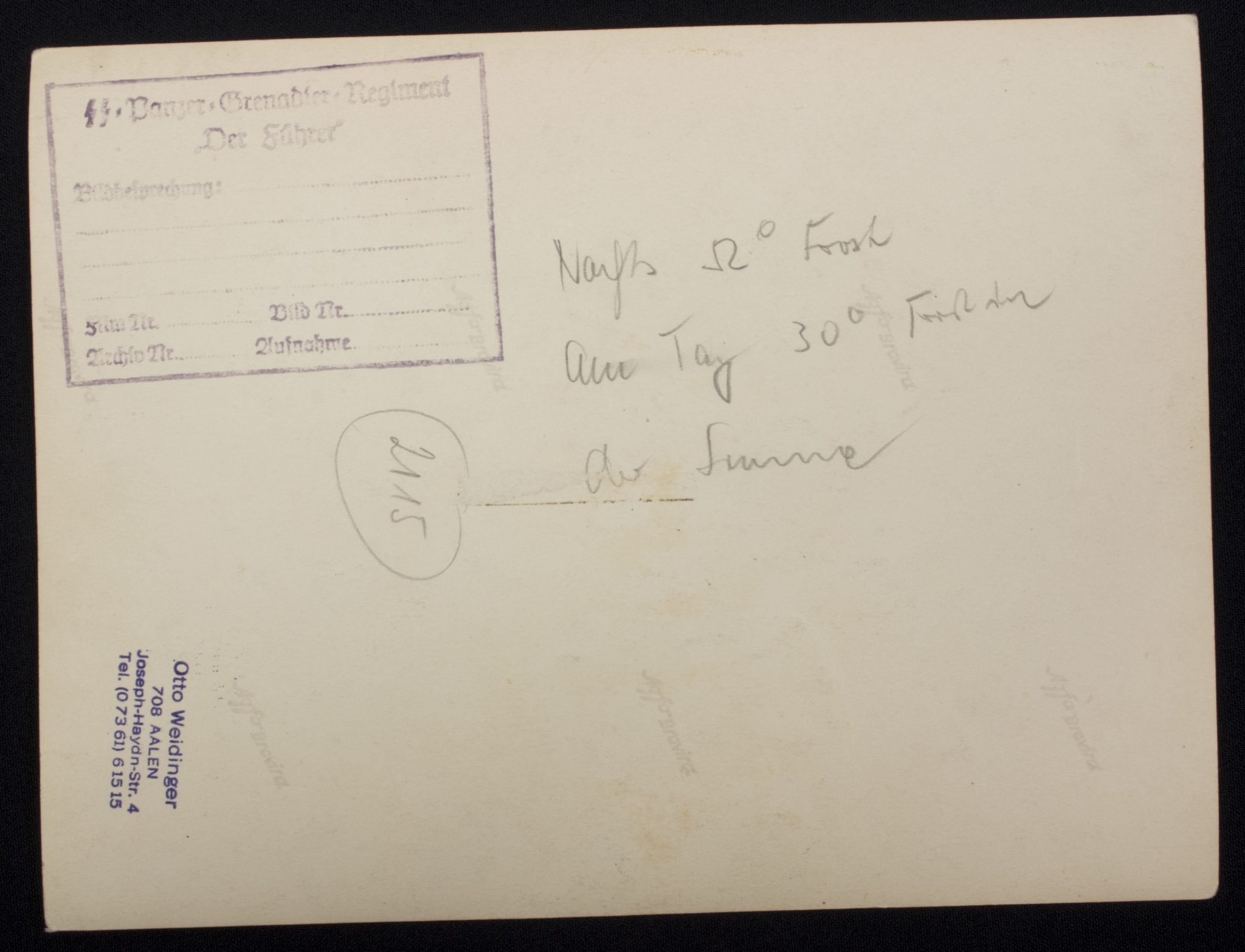 (Postcard) Unsere Waffen-SS in Schützenloch (send as SS-Feldpost)