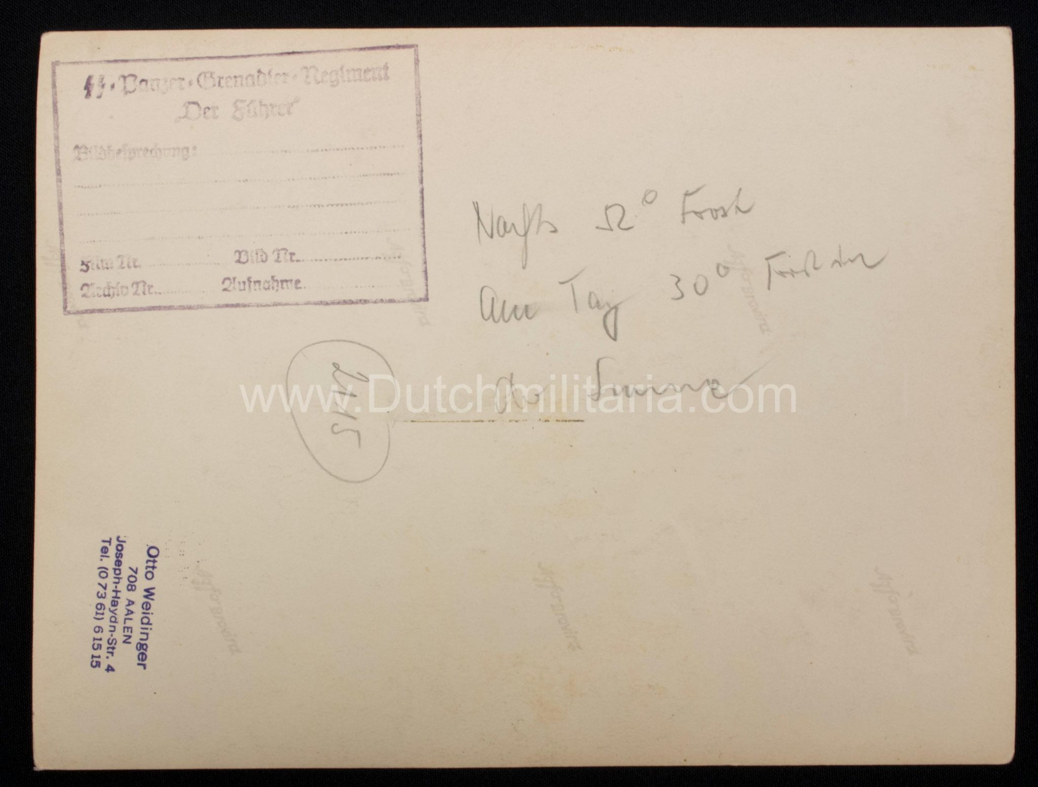 (Pressphoto) SS-Panzergrenadier Regiment Der Führer (24 x 18 cm) (12)