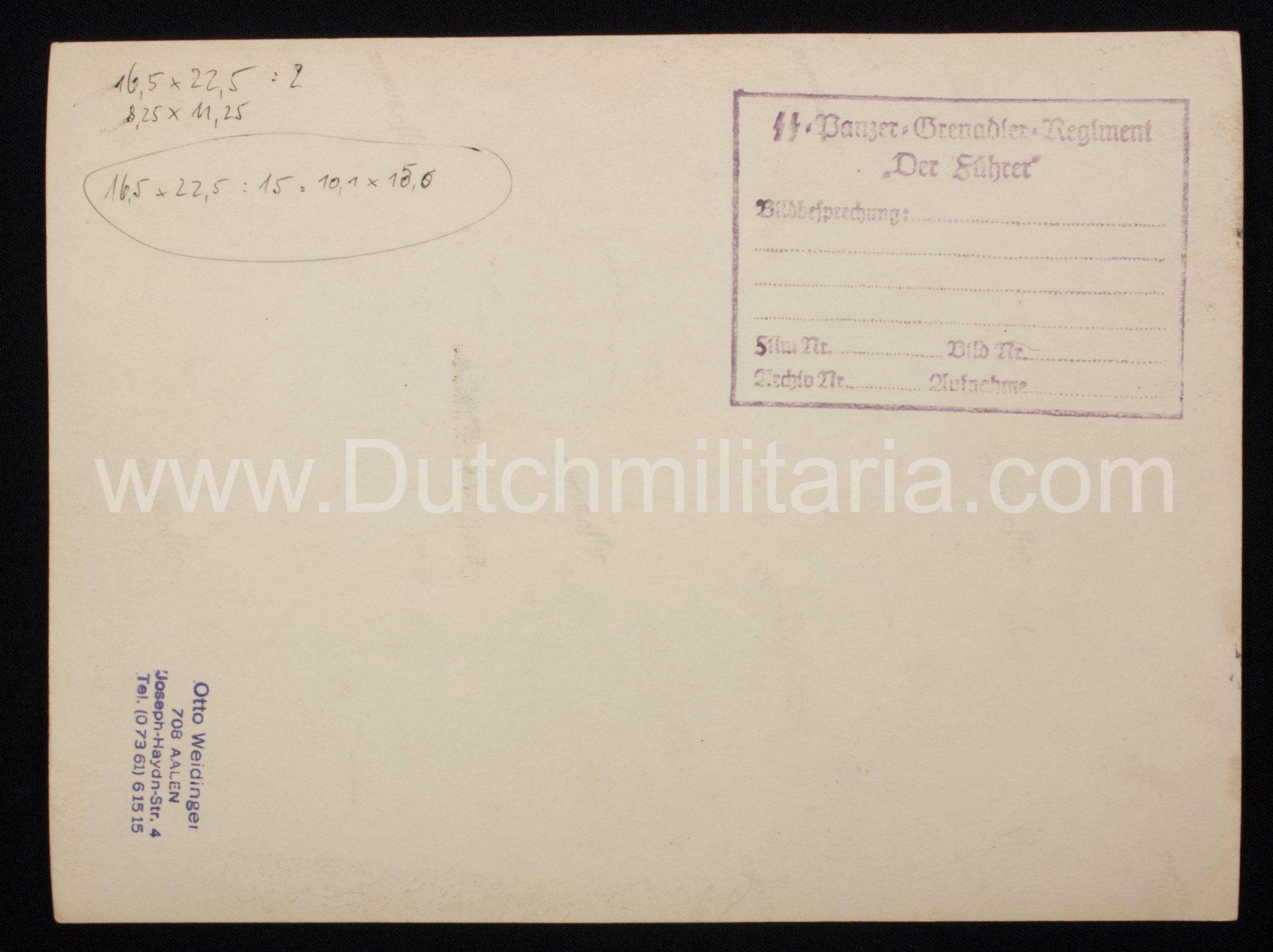 (Pressphoto) SS-Panzergrenadier Regiment Der Führer (24 x 18 cm) (7)