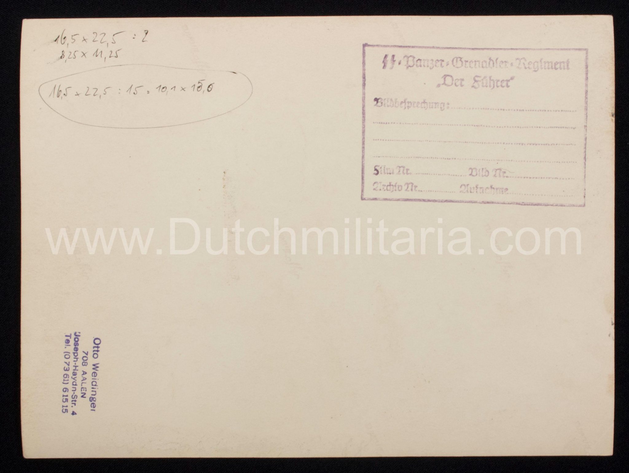 (Pressphoto) SS-Panzergrenadier Regiment "Der Führer" - Ostfront (24 x 18 cm) - Image 8