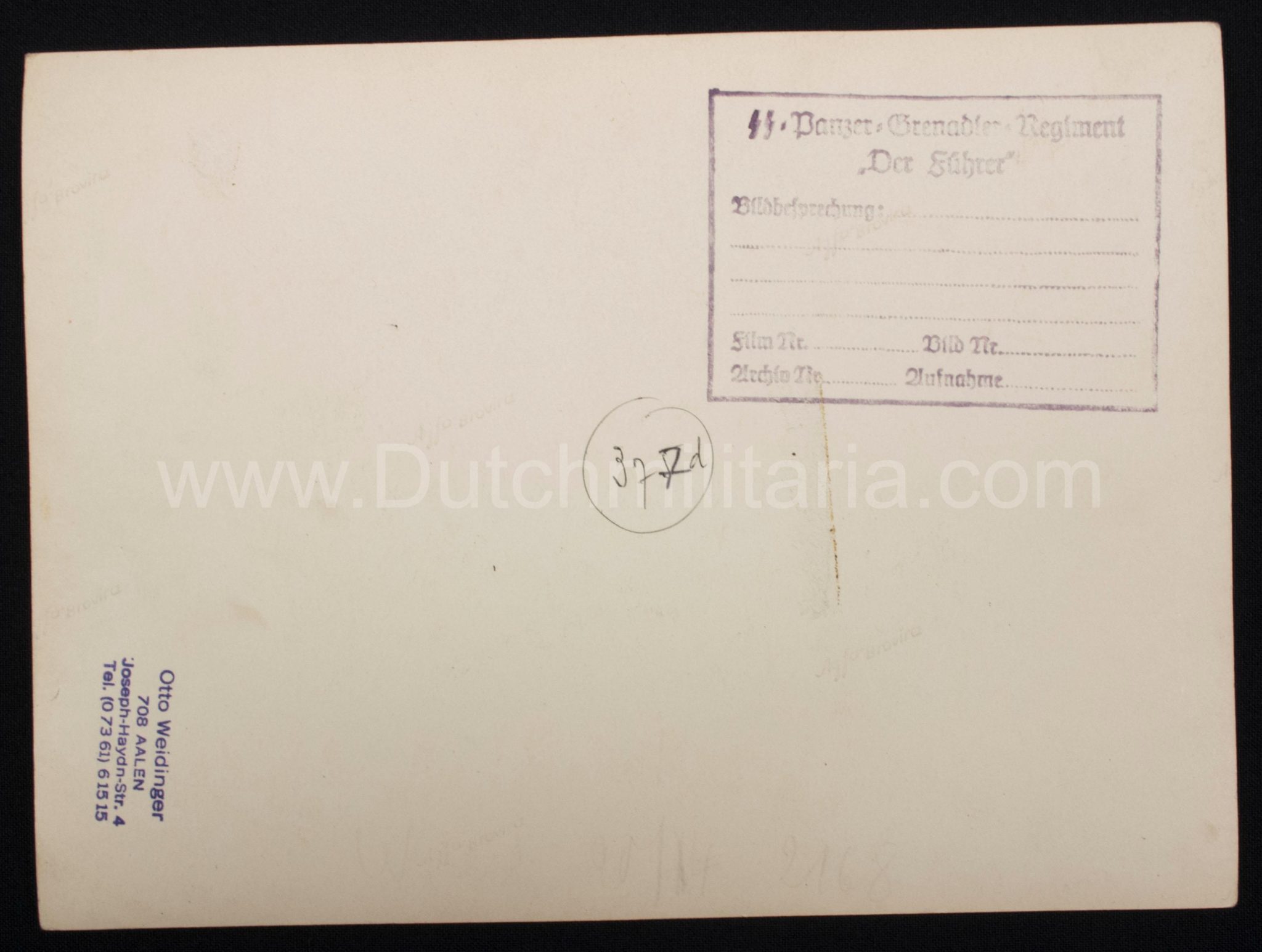 (Pressphoto) SS-Panzergrenadier Regiment "Der Führer" - Entfernungsmesser (24 x 18 cm) - Image 9