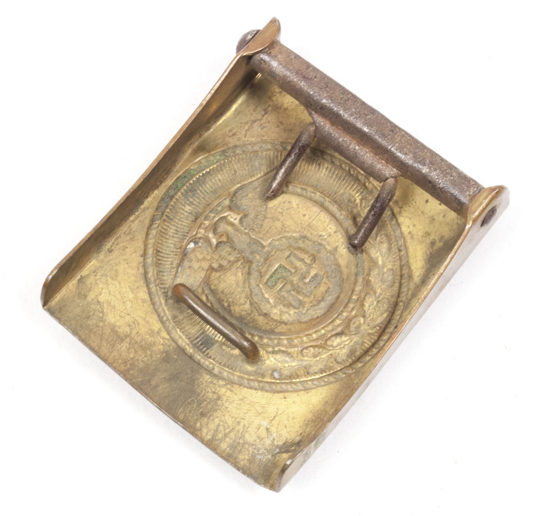SA buckle + belt with rare horizontal swastika