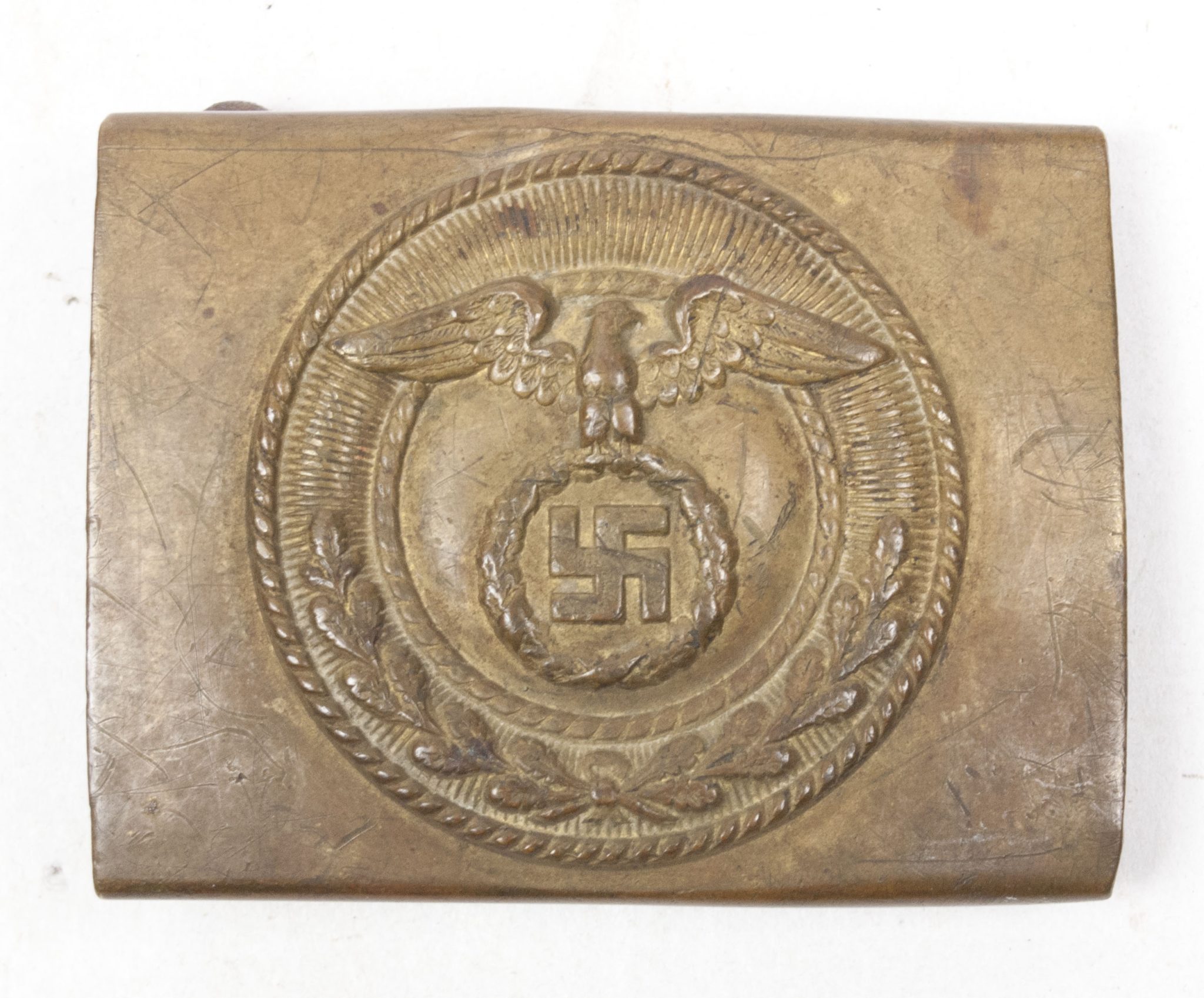 SA buckle + belt with rare horizontal swastika