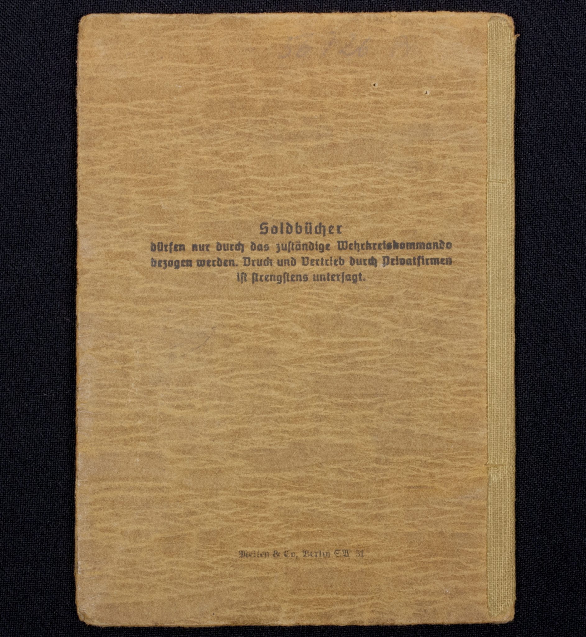 Soldbuch Gren.Ers. u. Ausb. Btl. 203 (with KVK2, EK1, Ek2, VWA Schwarz)