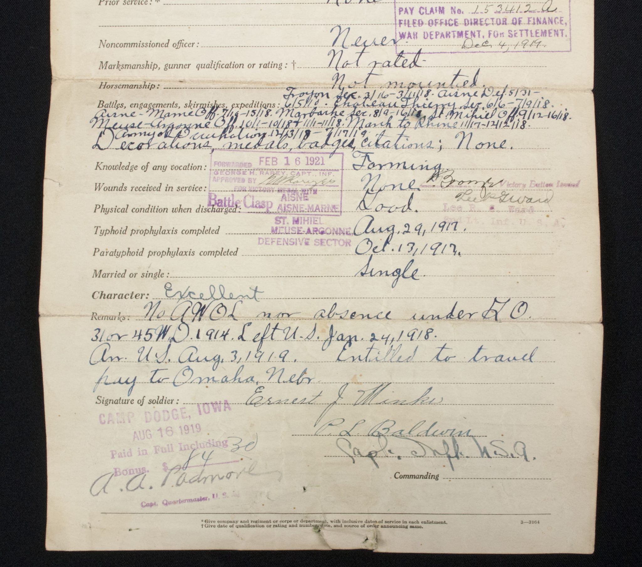 WWI NAMED AEF 2nd Infantry Division - 23rd Ambulance Company grouping - RARE - Image 130