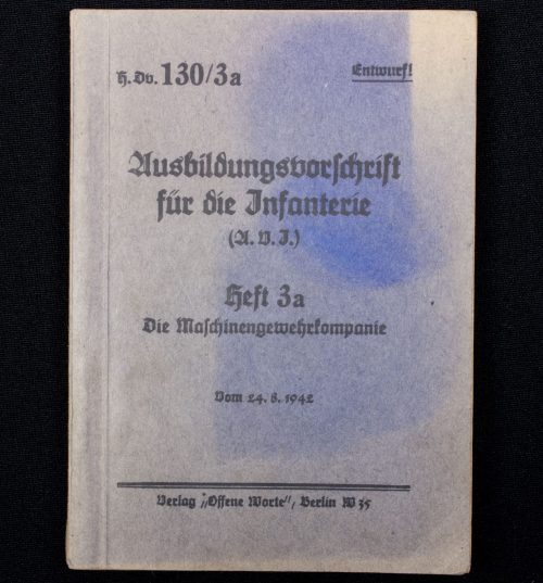 (Book) Ausbildungsvorschrift für die Infanterie Heft 3A Die Maschinengewehrkompanie
