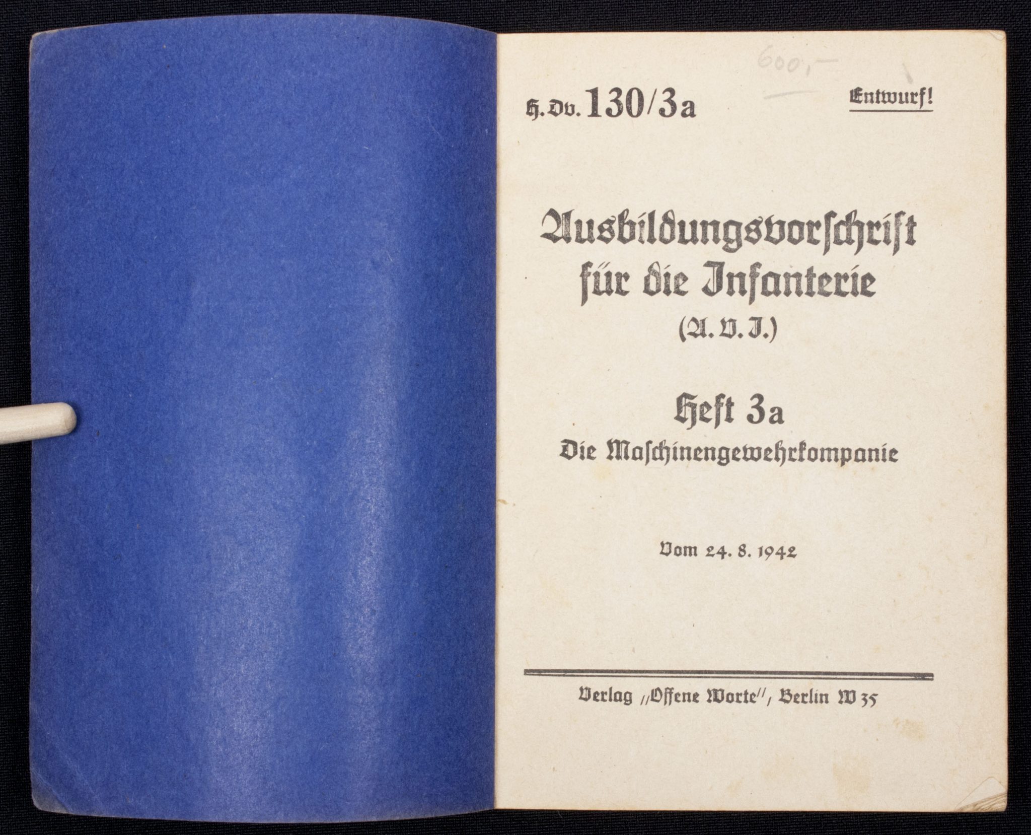 (Book) Ausbildungsvorschrift für die Infanterie Heft 3A Die Maschinengewehrkompanie (2) (Book) Ausbildungsvorschrift für die Infanterie Heft 3A Die Maschinengewehrkompanie