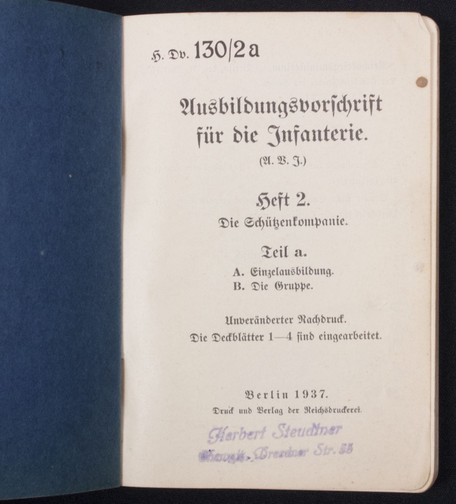 (Book) Ausbildungsvorschrift für die Infanterie. Heft 2. Die Schützkompanie (2) (Book) Ausbildungsvorschrift für die Infanterie. Heft 2. Die Schützkompanie