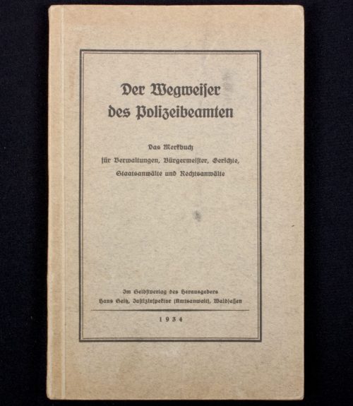 (Book) Der Wegweiser des Polizeibeamten (1934)