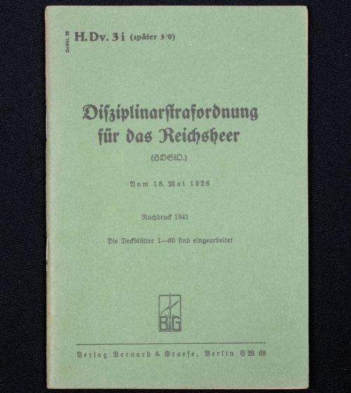 (Book) Disziplinarstrafordnung für das Reichsheef (1941)