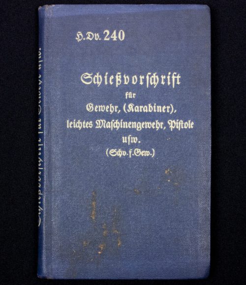 (Book) Schiessvorschrift für Gewehr, (Karabiner), leichtes Maschinengewehr, Pistole usw.