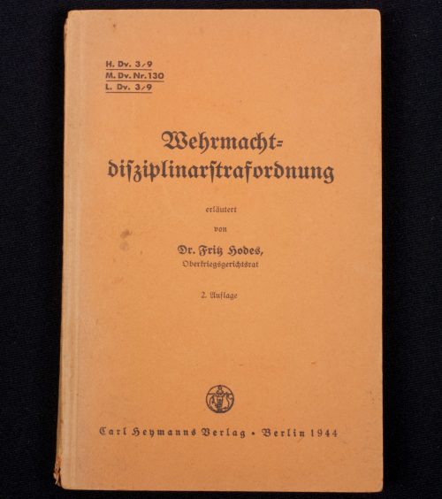 (Book) Wehrmacht-Disziplinarstrafordnung (1944)
