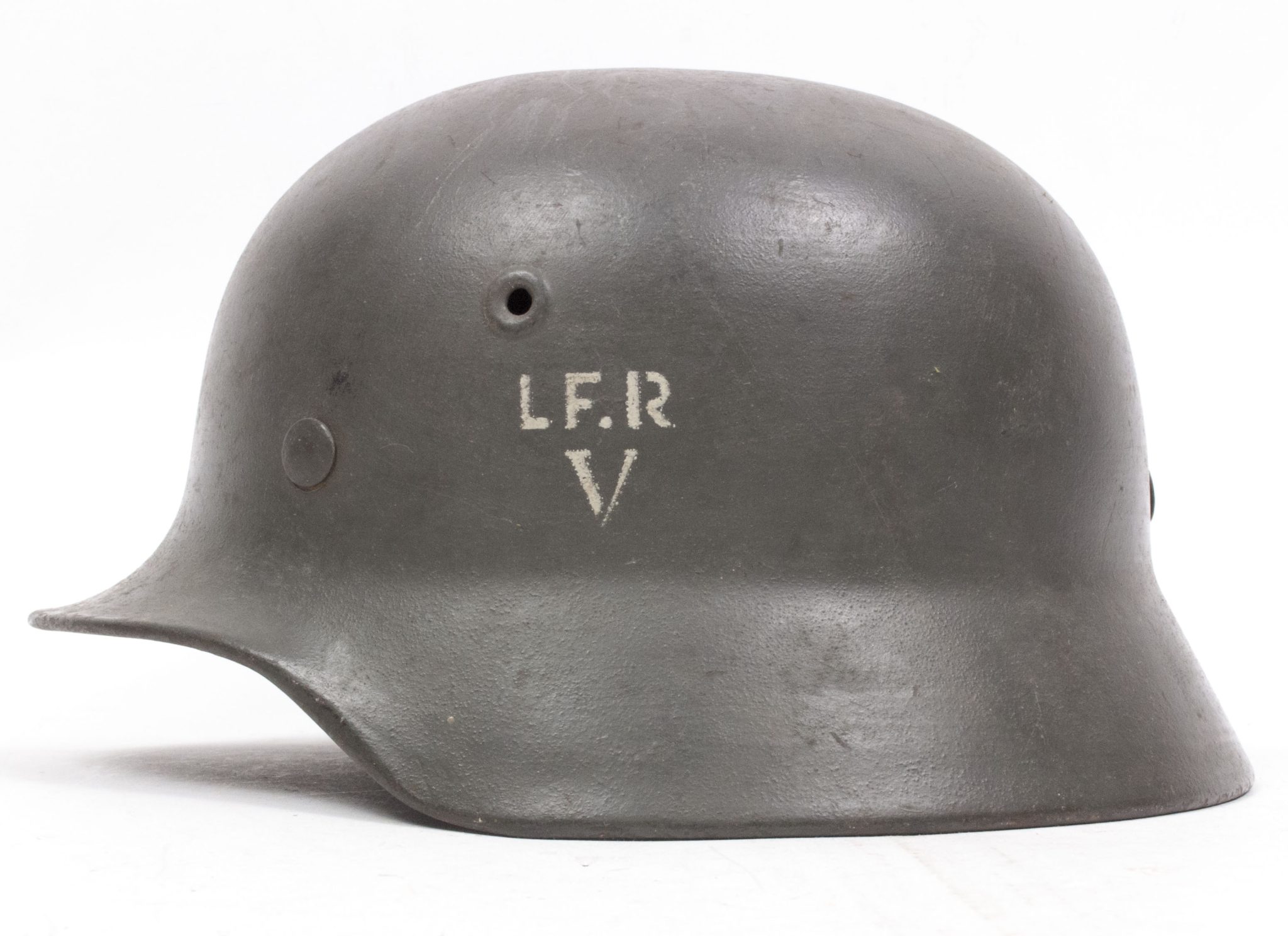 Danish WW2 reissued M42 “Lokal Forsvars Region V” helmet (Q62 M40)v (3) Danish-WW2-reissued-M42-Lokal-Forsvars-Region-V-helmet-Q62-M40