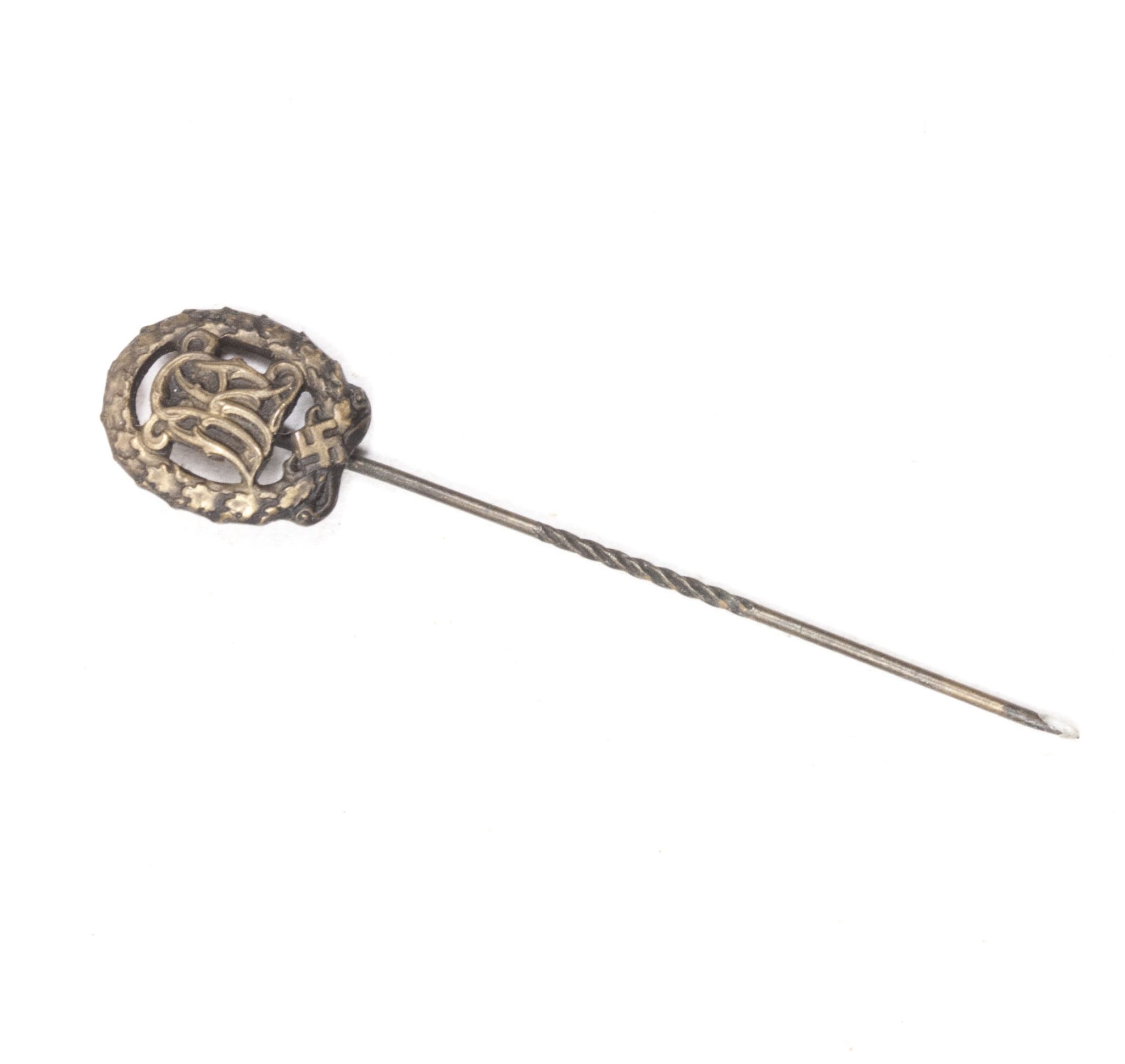 Deutsches Reichssportabzeichen (DRL) bronze miniature stickpin