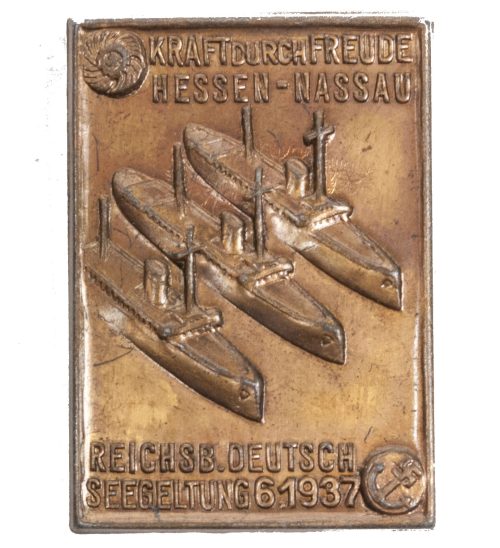 Kraft durch Freude (KDF) Hesen-Nassau Reichsb. Deutsch Seegeltung 7.1937