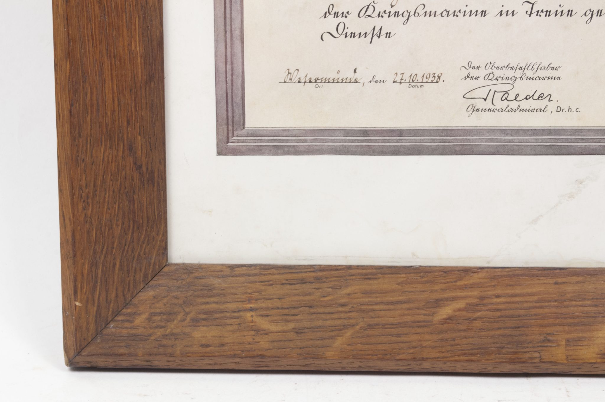 Kriegsmarine (KM) framed luxuary citation (55x40 cm) - Image 10