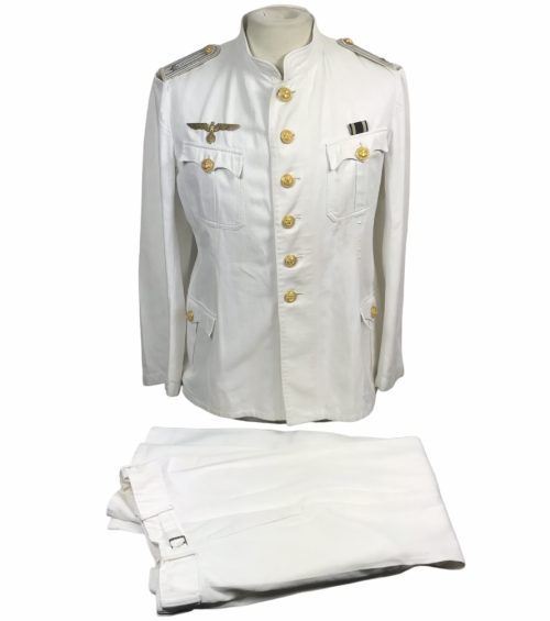 Kriegsmarine (KM) white summer tunic with trousers [Named]