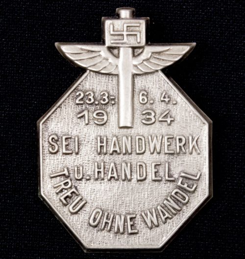 N.S. Hago – Sei Handwerk u. Handel 23.3.-6.4.1934 Treu ohne Wandel abzeichen