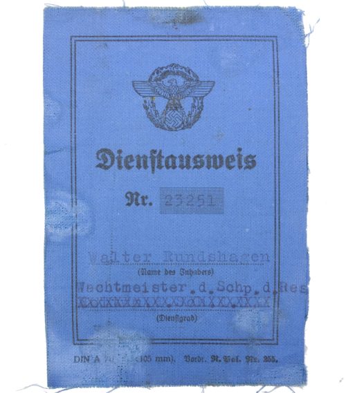 Polizei Dienstausweis -Schutzpolizei Hamburg