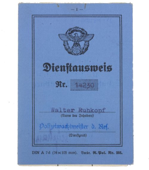 Polizei Dienstausweis -Schutzpolizei Hamburg - MINT