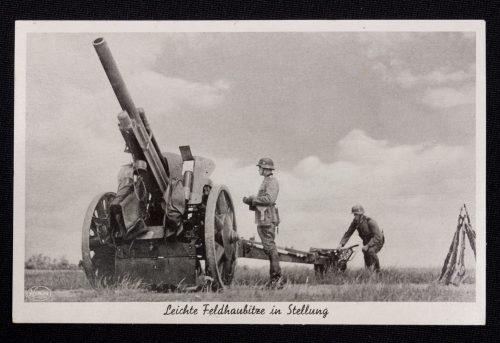 (Postcard) Leichte Feldhaubitze in Stellung