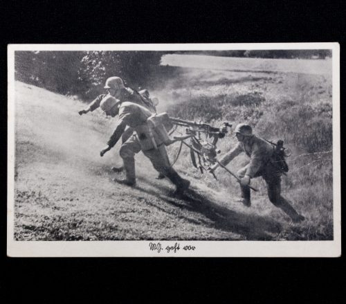 (Postcard) Unsere Heer. MG. geht vor