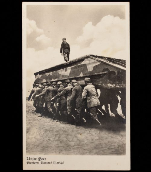 (Postcard) Unsere Heer. Pioniere Ponton! Marsch!