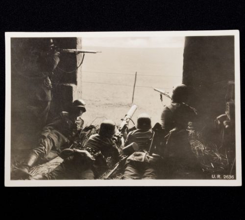 (Postcard) Unsere Reichswehr. Maschinengewehr und Schützen in Stellung