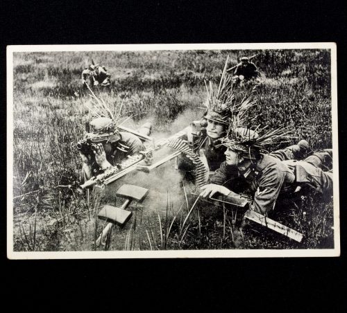 (Postcard) Unsere Wehrmacht. Feuernest M.G.