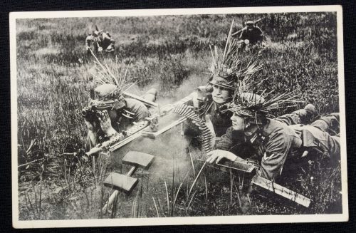 (Postcard) Unsere Wehrmacht. Feuernest M.G.