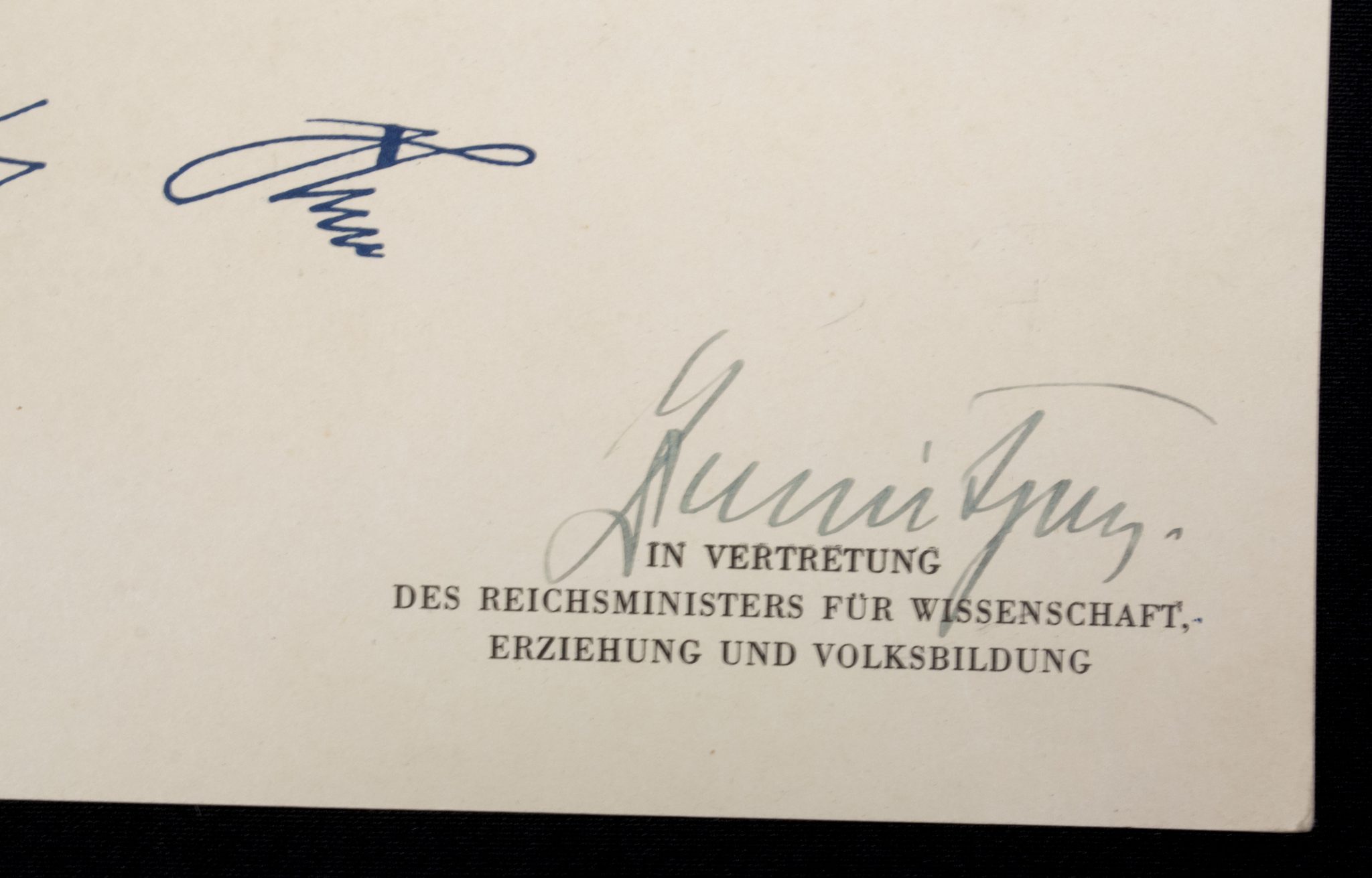 Promotional document (Ernennungsurkunde) Studienassessor Adolf Giesecke signed Führer Hauptquartier 1942 - Image 8
