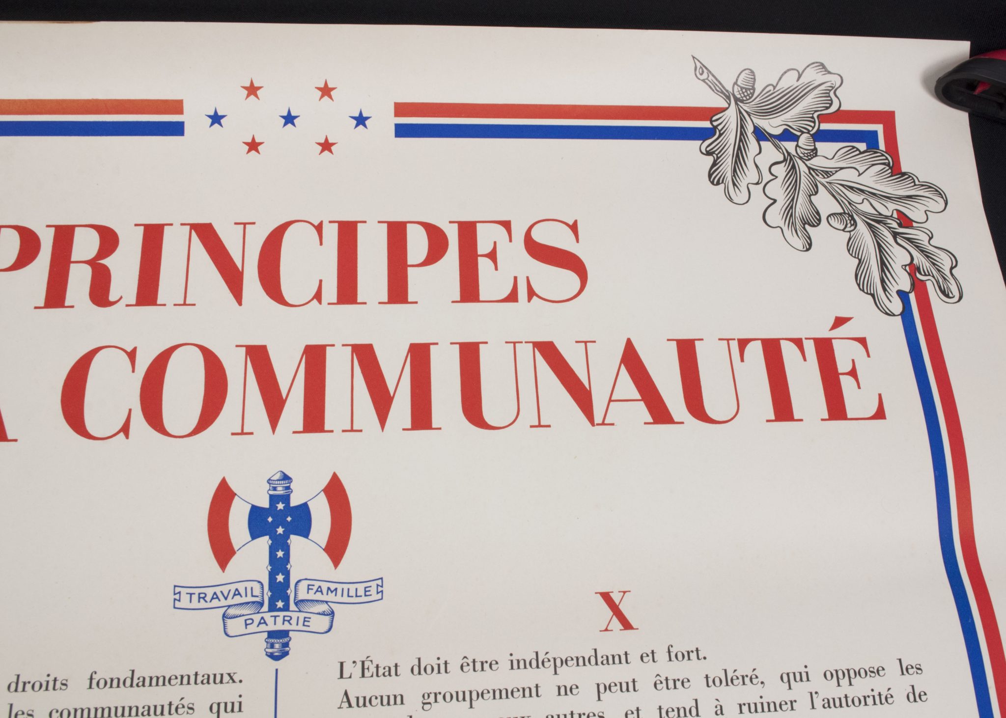 Vichy France poster + Marechal Petain book: "Principes de la Communauté" - Image 5